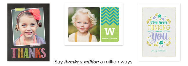 SAY THANKS A MILLION A MILLION WAYS. THIS WEEKEND ONLY. ENJOY 12 FREE THANK YOU CARDS*