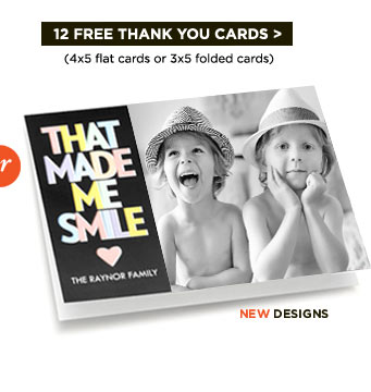 12 FREE THANK YOU CARDS (4x5 flat cards or 3x5 folded cards)