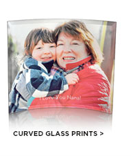 Curved glass prints