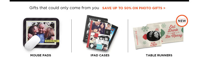SAVE UP TO 50% ON PHOTO GIFTS