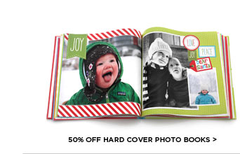 50% OFF HARD COVER PHOTO BOOKS