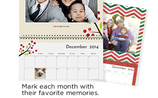 Mark each month with their favorite memories.