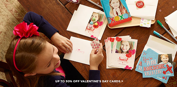 UP TO 30% OFF VALENTINE’S DAY CARDS