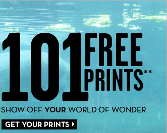 101 FREE PRINTS** SHOW OFF YOUR WORLD OF WONDER. GET YOUR PRINTS.