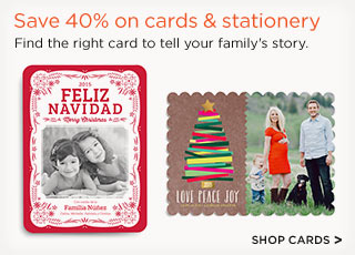 Save 40% on cards & stationery