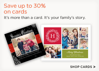 Save up to 30% on cards