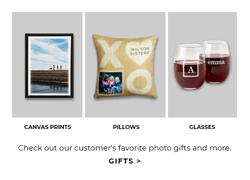CHECK OUT OUR CUSTOMER'S FAVORITE PHOTO GIFTS AND MORE. PERSONALIZED GIFTS.