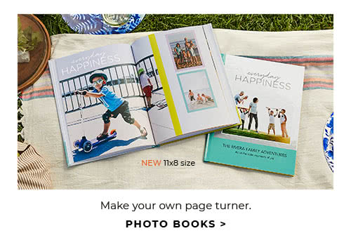 MAKE YOUR OWN PAGE TURNER. PHOTO BOOKS