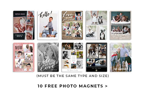 10 FREE PHOTO MAGNETS