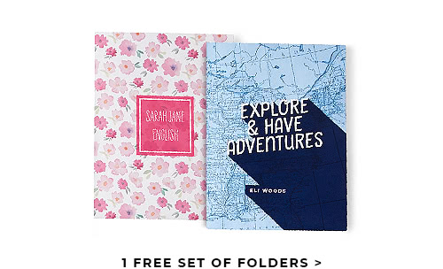 1 FREE SET OF FOLDERS