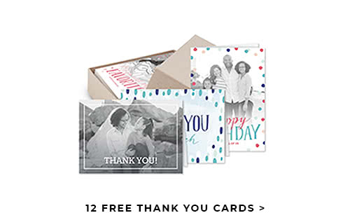 12 FREE THANK YOU CARDS