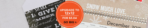 UPGRADE TO 12x12 FOR $3.04. GO BIG