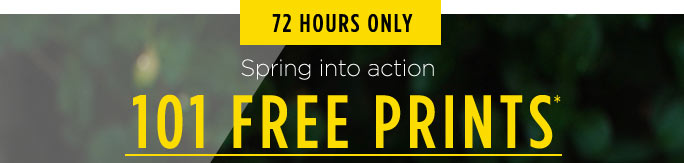 72 HOURS ONLY - Spring into action - 101 FREE PRINTS*