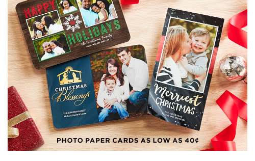 Photo Paper Cards As Low As 40¢