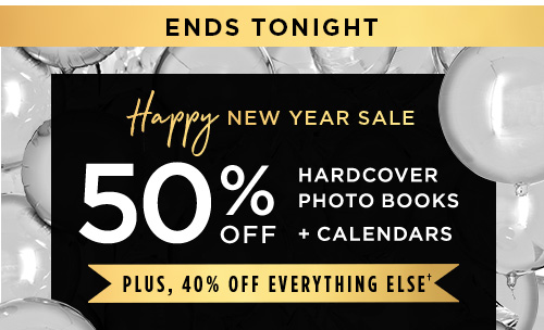 50% OFF HARDCOVER PHOTO BOOKS + CALENDARS