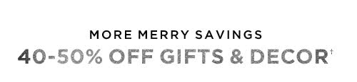 40-50% Off Gifts & Decor†