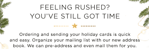 FEELING RUSHED? YOU’VE STILL GOT TIME
