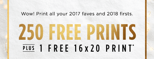 250 FREE PRINTS PLUS 1 FREE 16x20 PRINT*