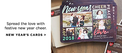 Spread the love with festive new year cheer. - NEW YEAR'S CARDS