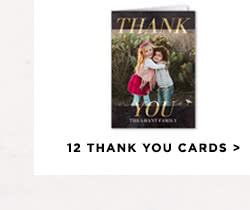 12 Thank You Cards