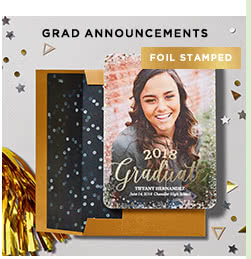 GRAD ANNOUNCEMENTS - FOIL STAMPED