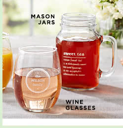 MASON JARS - WINE GLASSES