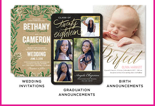 WEDDING INVITATIONS - GRADUATION ANNOUNCEMENTS - BIRTH ANNOUNCEMENTS