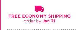 FREE ECONOMY SHIPPING order by Jan 31