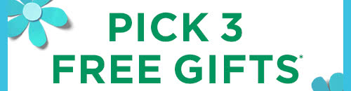 Pick 3 free gifts*