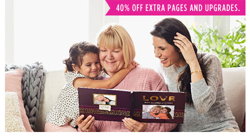 40% off extra pages and upgrades.