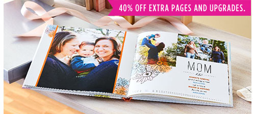 40% OFF EXTRA PAGES AND UPGRADES.