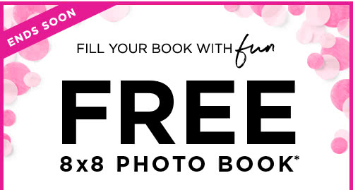 Ends Soon - Fill Your book With fun - Free 8x8 Photo Book*