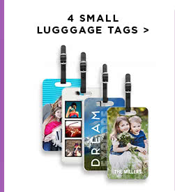 4 Small Luggage Tags