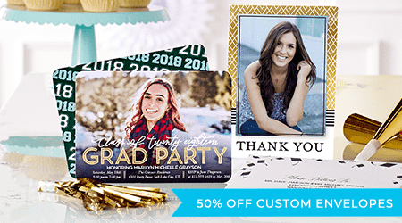 50% OFF CUSTOM ENVELOPES