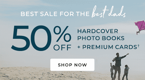 50% OFF HARDCOVER PHOTO BOOKS + PREMIUM CARDS - SHOP NOW