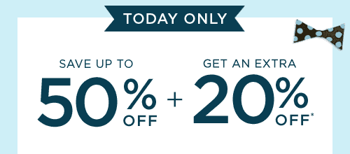 SAVE UP TO 50% OFF + GET AN EXTRA 20% OFF