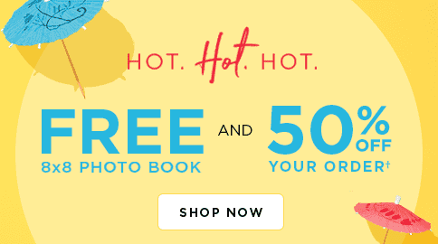 FREE 8x8 PHOTO BOOK AND 50% OFF YOUR ORDER†