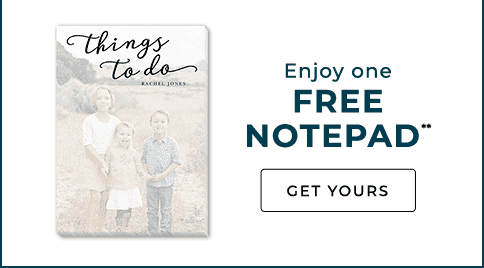 ENJOY ONE FREE NOTEPAD**