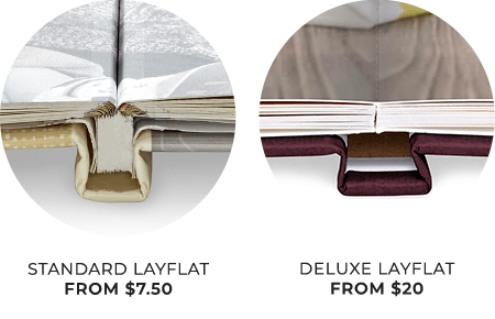 STANDARD LAYFLAT FROM $7.50 - DELUXE LAYFLAT FROM $20