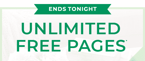 LAST CHANCE THIS SEASON. UNLIMITED FREE PAGES