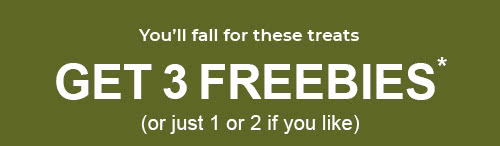 Get 3 Freebies* (or just 1 or 2 if you like)