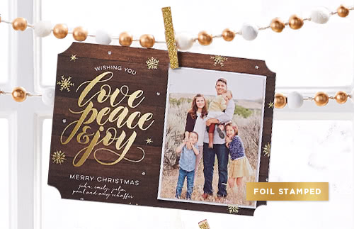 Foil Stamped Holiday Cards