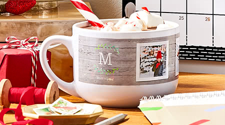 Make their mornings extra merry with a personalized gift.