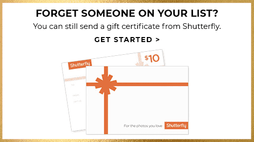 SEND AN ELECTRONIC GIFT CERTIFICATE FROM SHUTTERFLY