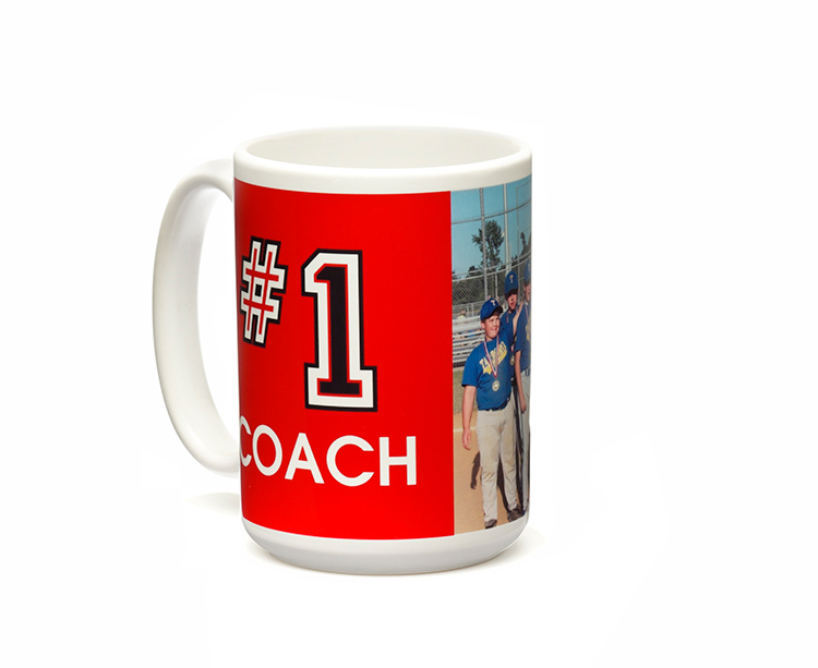 Let coach know he/she is number one in your eyes with a personalized mug from Shutterfly.