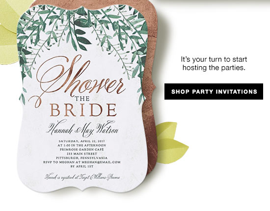 Shop Party Invitations