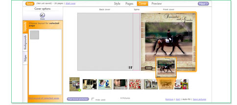 Drag and Drop Images into Cover and Spine